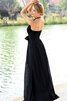 Vestido de Noche de Corte-A de Plisado de Sin mangas de Escote halter - 5