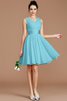 Vestido de Dama de Honor de Corte princesa de Fajas de Escote en V de Sin mangas - 7
