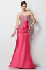 Robe de bal naturel manche nulle avec perle textile taffetas de sirène - 1