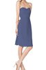 Vestido de Dama de Honor en Gasa de Escote Corazón de Corto de Hasta la Rodilla - 1