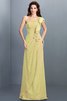 Ärmellos Chiffon Drapiertes One Schulter Bodenlanges Brautjungfernkleid - 8