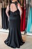 Übergröße Normale Taille Sweep train Ballkleid mit V-Ausschnitt ohne Ärmeln - 2