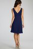 Ärmellos A-Line Chiffon Brautjungfernkleid mit Plissierungen mit V-Ausschnitt - 5