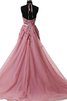 Robe de bal junoesque a-ligne avec sans manches en tulle dénudé - 2