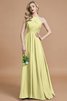 Robe demoiselle d'honneur avec zip jusqu'au sol ruché dénudé de princesse - 13