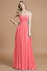 Herz-Ausschnitt Chiffon Ärmelloses Normale Taille Brautjungfernkleid mit hoher Tailler - 33