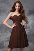 Chiffon Reißverschluss Normale Taille Knielanges Brautjungfernkleid mit Herz-Ausschnitt - 9