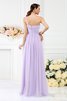 Reißverschluss Chiffon Sittsames Brautjungfernkleid ohne Ärmeln mit Blume - 30
