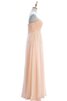 Robe demoiselle d'honneur ligne a entrecroisé longueur au ras du sol manche nulle avec chiffon - 22