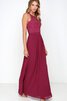 Vestido de Dama de Honor de Encaje Adorno de Sin mangas de Espalda con ojo de cerradura - 6