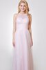 Plissiertes A-Line Nackenband schick Elegantes Brautjungfernkleid mit Reißverschluss - 5
