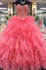 Vestido de Quinceañeras de Escote Corazón de Abalorio de Hasta el suelo - 1