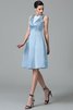 Robe demoiselle d'honneur en satin de lotus avec zip manche nulle de princesse - 18