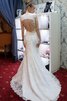 Sweep train Schlüsselloch Rücken luxus romantisches Brautkleid ohne Ärmeln mit Bordüre - 2