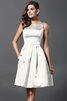 Prinzessin Satin A-Linie Knielanges Brautjungfernkleid mit Natürlicher Taille - 16