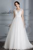 Robe de mariée elégant textile en tulle ligne a a plage v encolure - 5