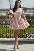 A Linie Bezaubernd Prinzessin Abiballkleid aus Chiffon mit Applike - 2