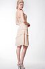 Robe demoiselle d'honneur simple avec gradins de lotus en chiffon au niveau de genou - 3
