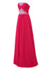 Romántico Vestido de Noche en Gasa de Sin mangas de Drapeado - 4