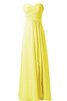 Abito da Damigella Cerniera Cuore A-Line A Terra in Chiffon con Piega - 16