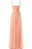 Robe demoiselle d'honneur entrecroisé fermeutre eclair ligne a avec chiffon manche nulle - 3