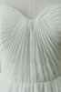 Robe de mariée en chiffon en plage a-ligne avec fleurs textile en tulle - 3