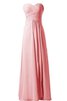 Abito da Damigella Cerniera Cuore A-Line A Terra in Chiffon con Piega - 13