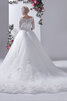 Abito da sposa ball gown unico allacciato in tulle con perline a terra - 5