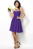 Abito da Damigella Cuore Cerniera Principessa A-Line in Chiffon - 23