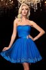 Robe de graduation solennelle courte de princesse avec perle avec sans manches - 3