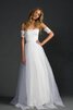 Robe de mariée informel moderne d'epaule ajourée a plage décolleté dans le dos - 2