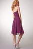 Ärmellos Reißverschluss a linie trägerlos mini Brautjungfernkleid aus Chiffon - 5