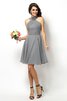 Robe demoiselle d'honneur naturel bref de col haut ligne a de princesse - 27