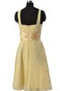 Ärmelloses A-Linie stilvolles kurzes Brautjungfernkleid aus Chiffon - 3