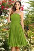 Prinzessin Empire Taille Chiffon Plissiertes Brautjungfernkleid ohne Ärmeln - 14