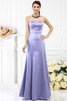 Robe demoiselle d'honneur longue de fourreau de bustier avec zip en satin - 17
