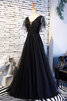 A-Linie Auffällig Satin Konservatives Romantisches Ballkleid - 2