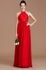 Prinzessin Normale Taille Reißverschluss Neckholder Chiffon Brautjungfernkleid - 4
