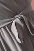 Brillant Schlichtes Elegantes Ballkleid mit Schleife mit Kurzen Ärmeln - 6