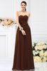 Robe demoiselle d'honneur plissage longue jusqu'au sol avec fleurs manche nulle - 7