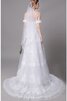 Abito da sposa meravigliosa senza maniche largo bretelle a-line in tulle cerniera - 2