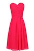 Robe demoiselle d'honneur naturel avec chiffon a-ligne col en forme de cœur - 2