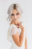 Abito da Sposa in pizzo con Manica Corte Romantico A Terra Cappellino Formale E Informale - 4