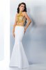 Robe de bal longue elevé longueur au ras du sol 2 pice avec perle - 3