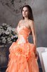 Robe de quinceanera de col en cœur avec fleurs decoration en fleur de lotus de mode de bal - 5