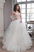 Robe de mariée naturel trou serre de lotus de mode de bal en tulle - 1