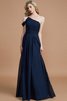 Vestido de Dama de Honor de Natural de Un sólo hombro de Hasta el suelo - 1
