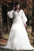 Robe de mariée ligne a avec perle fermeutre eclair fabuleux naturel - 2
