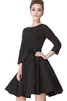 A-Linie Reißverschluss knielanges mini Brautjungfernkleid aus Chiffon mit natürlicher Taille - 4