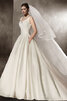 Robe de mariée manche nulle avec perle fantastique vintage longue - 2